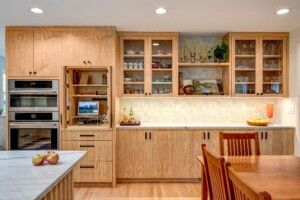 Kitchen With Natural Wood Cabinets