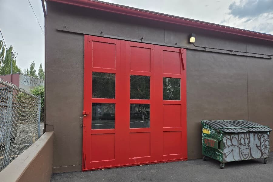 Exterior Commercial Garage Paint Job
