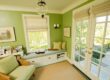 Sitting Room Painted In Cheerful Green
